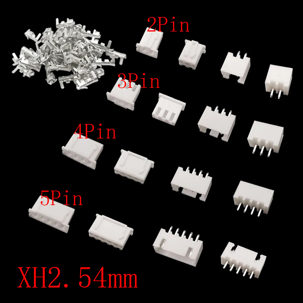 Male Female Header Pin - 100Pcs XH2.54 JST Connector Terminals 2/3/4/5