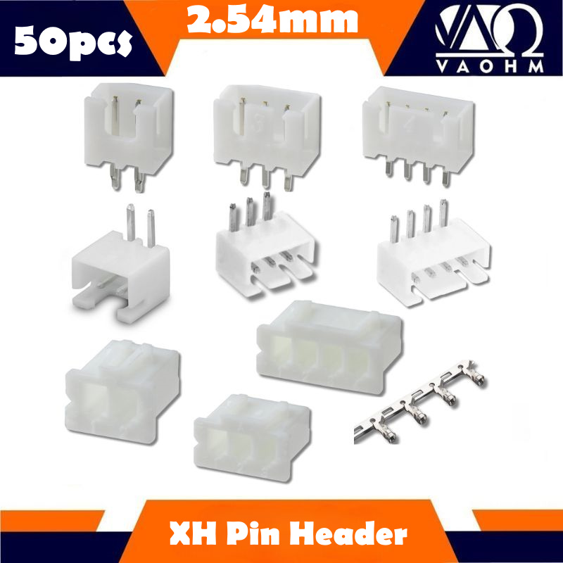 Male Female Header Pin - 50pcs XH2.54mm 2P/3P/4P Pin Header Connector