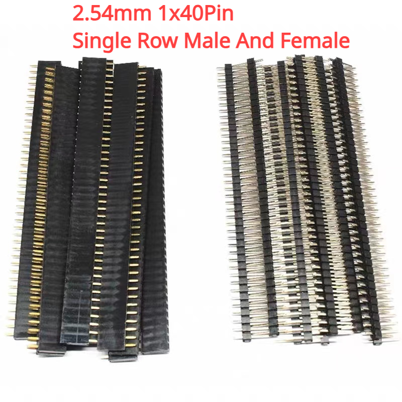 Male Female Header Pin - 10PCS 1x40Pin 2.54mm Pitch Single Row