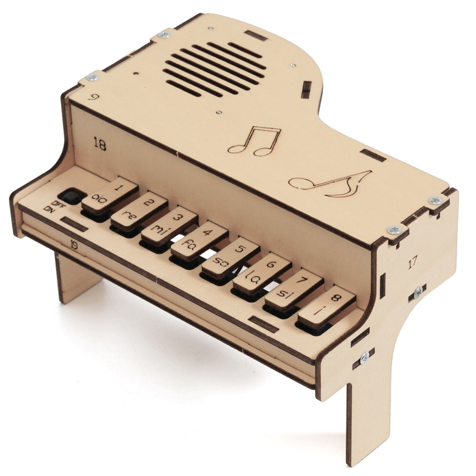 DIY Wooden Electronic Piano Mo - Diy Electronics Parts recension och pris