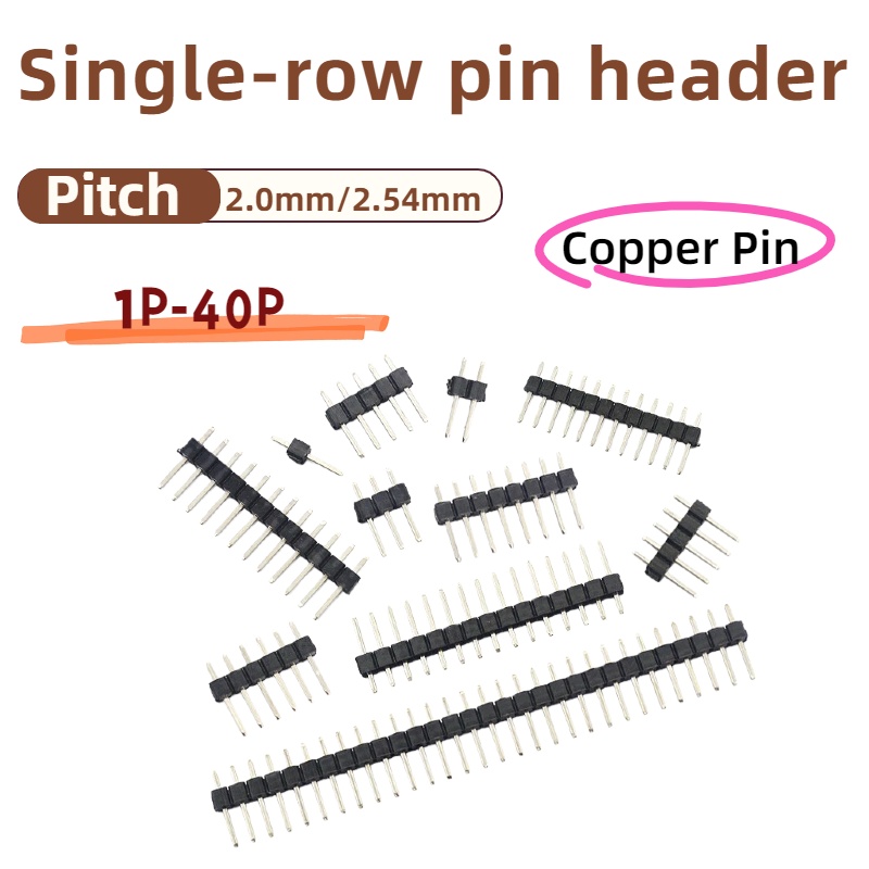 10PCS,2.54mm Pitch Single/Dual - Male Female Header Pin recension och pris