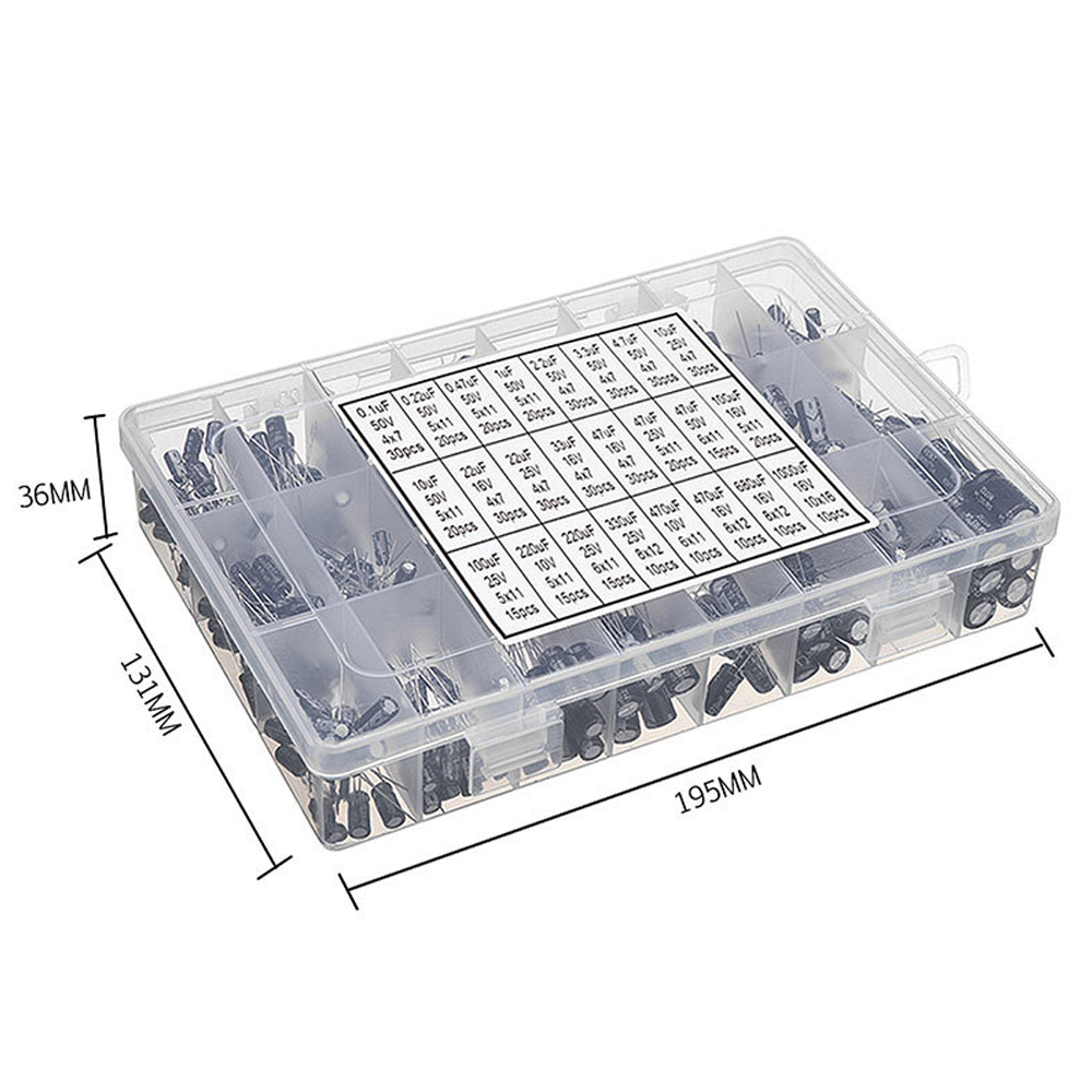 500Pcs Electrolytic Capacitor  - Capacitor Kit Assortment recension och pris