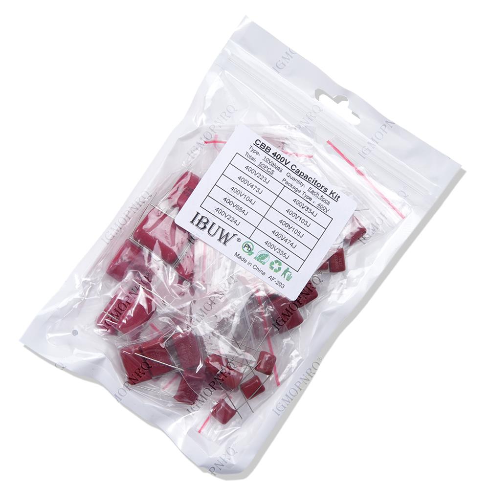 KIT 50PC=10value*5PCS Metalliz - Capacitor Kit Assortment recension och pris