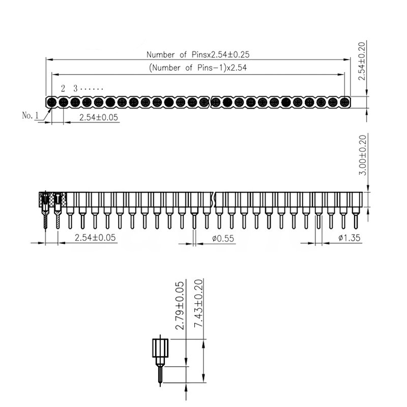 Javino 5/20/50Pcs 1x40 Pin Con - Male Female Header Pin recension och pris