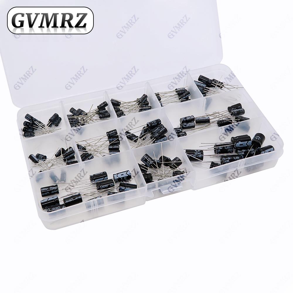 120PCS/lot 12values 1uF-470uF  - Capacitor Kit Assortment recension och pris