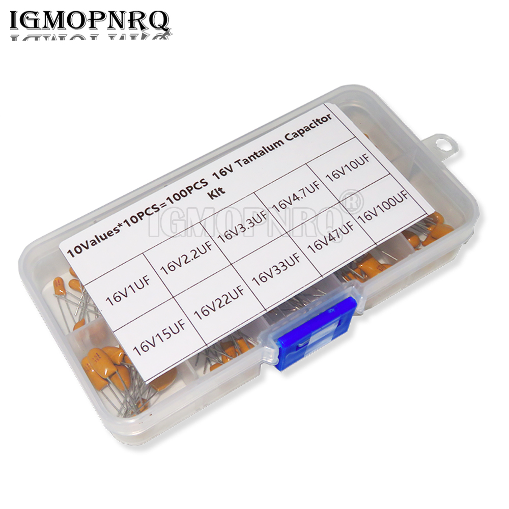 100PCS 10Value*10Pcs 16V Tanta - Capacitor Kit Assortment recension och pris
