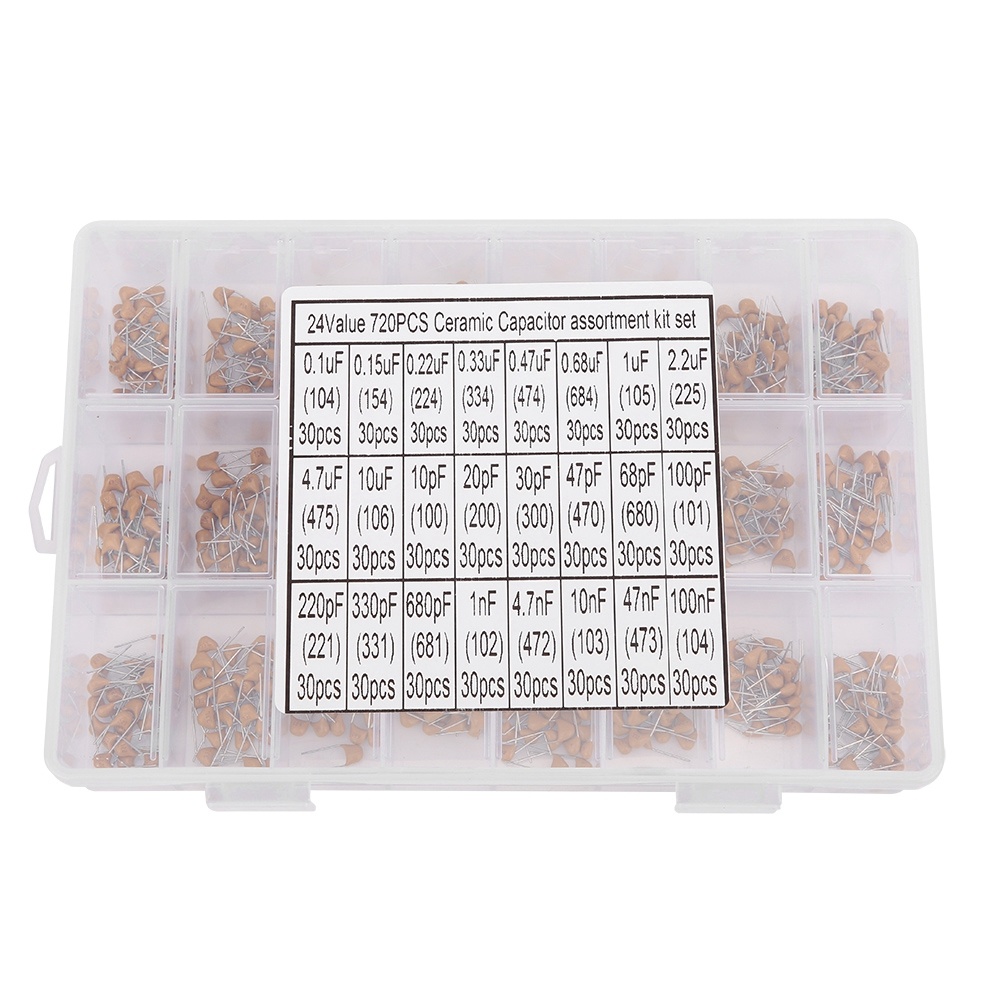 720Pcs 24 Types Ceramic Capaci - Capacitor Kit Assortment recension och pris