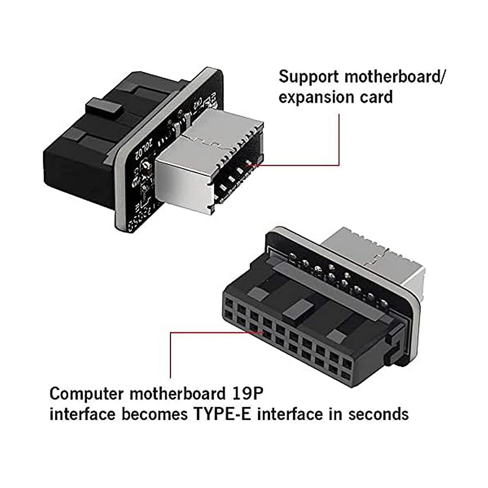 USB 3.0 19/20Pin to Type E Ada - Male Female Header Pin recension och pris