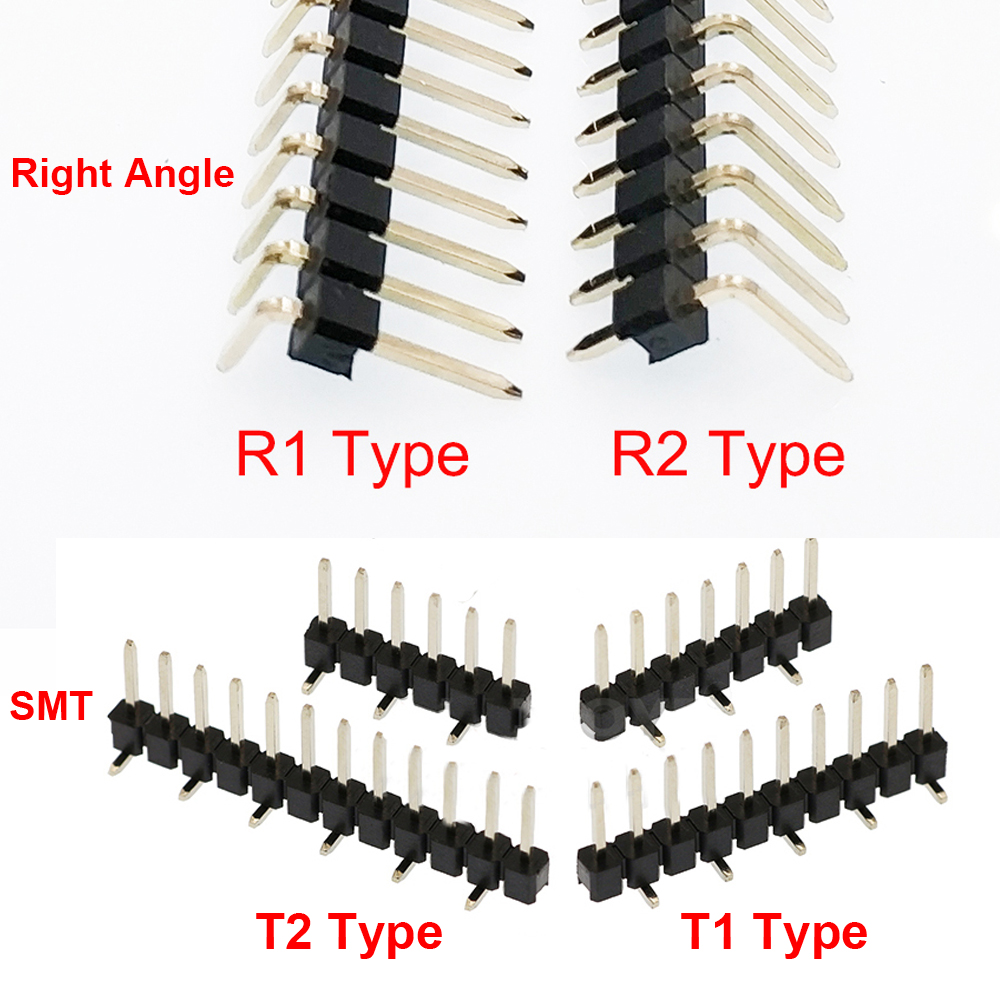 100pcs 2.54mm Single Row Break - Male Female Header Pin recension och pris