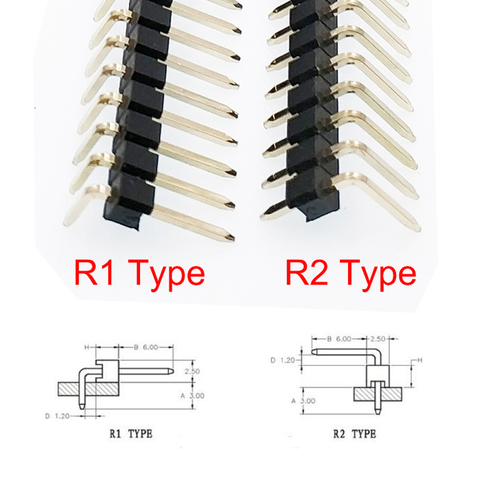 100pcs 2.54mm Single Row Break - Male Female Header Pin recension och pris